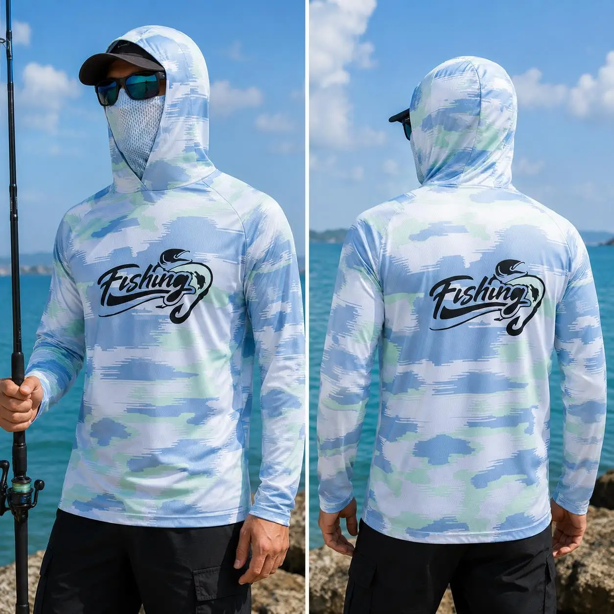 Mens Fishing Hooded Shirt UPF5 - đánh giá và giá Fishing Shirt Uv Protection